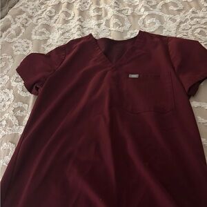 Figs Women's Top in Burgundy